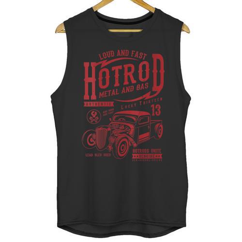 Hotrod Car Automotive Nostalgia Distressed Retro Unisex Tank Top - Figerry