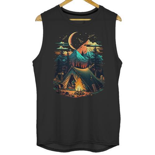Id Rather Be Camping Great Outdoors Love Glamping Introvert Unisex Tank Top - Raresse