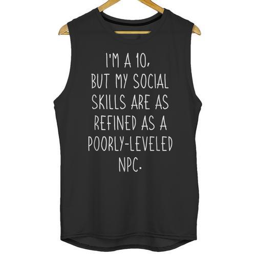 I'm a 10 Meme For Introvert Gaming Lover Husband Unisex Tank Top - Raresse