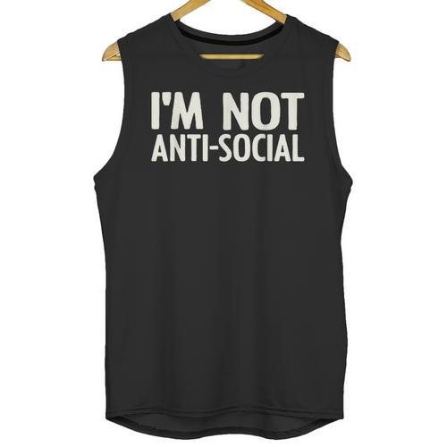 I'm Not Anti-Social I Introvert Unisex Tank Top - Raresse