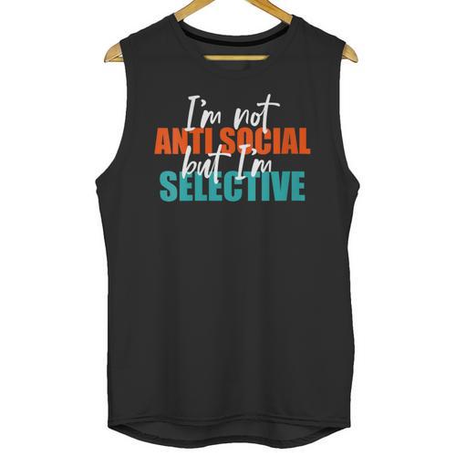 I'm Not Anti-Social But I'm Selective Introvert Unisex Tank Top - Raresse