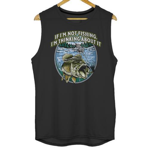 If I’m Not Fishing I’m Thinking About It Introvert Lifestyle Unisex Tank Top - Raresse
