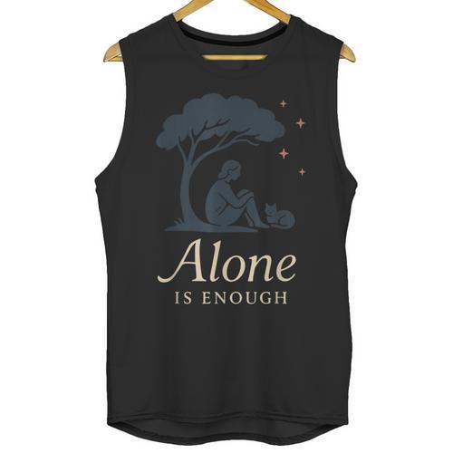 Introvert Alone Is Enough Social Battery Low Antisocial Unisex Tank Top - Raresse
