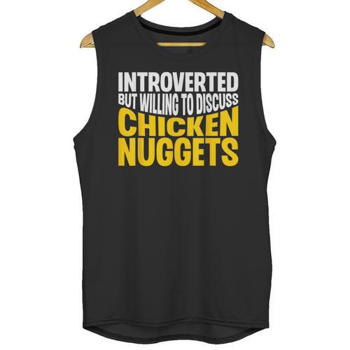 Introvert Antisocial Chicken Nugget Lover Foodie Unisex Tank Top - Raresse