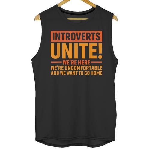 Introvert Antisocial Sarcasm Introverts Unite Anti Social Unisex Tank Top - Raresse