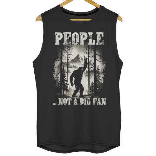 Introvert Bigfoot People Not A Big Fan Dad Joke Unisex Tank Top - Raresse