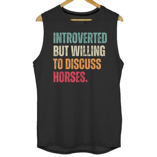 Introvert Cute Horse Lover Horse Riding Equestrian Unisex Tank Top - Raresse