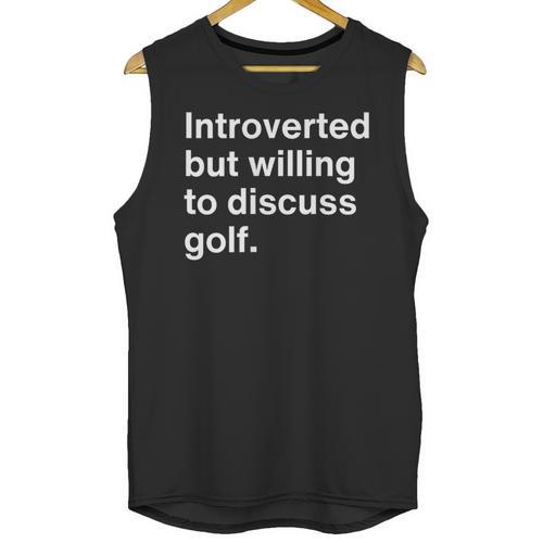 Introvert Golf Introverted Golfer Unisex Tank Top - Raresse