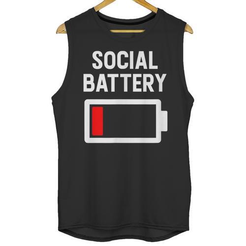 Introvert Low Social Battery Level Anti Social People Unisex Tank Top - Raresse