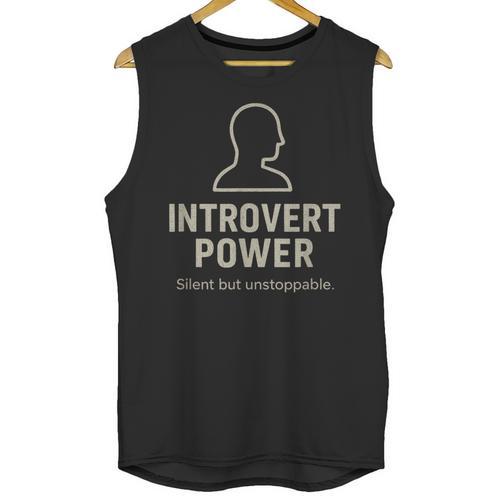 Introvert Power Silent But Unstoppable Unisex Tank Top - Raresse