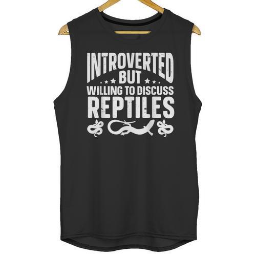 Introvert Quotes Introverted But Willing To Discuss Reptiles Unisex Tank Top - Raresse