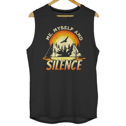 Introvert Relaxation Me Myself And Silence Mountain Vacation Unisex Tank Top - Raresse