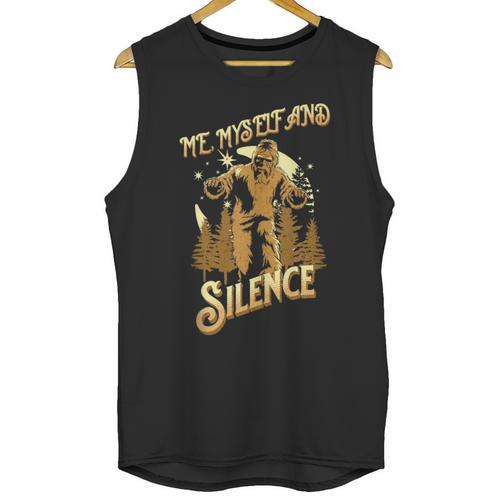 Introvert Relaxation Me Myself And Silence Vacation Bigfoot Unisex Tank Top - Raresse