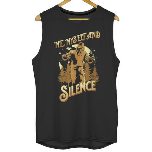 Introvert Relaxation Me Myself And Silence Vacation Bigfoot Unisex Tank Top - Raresse