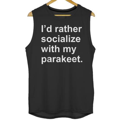 Introvert Sarcastic Parakeet Owner Unisex Tank Top - Raresse