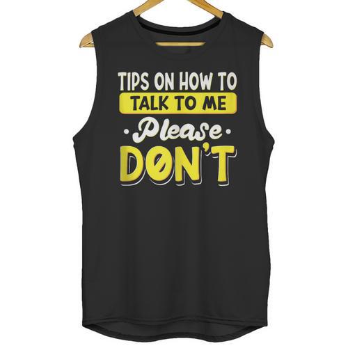 Introvert Tips On How To Talk To Me Please Don't Antisocial Unisex Tank Top - Raresse