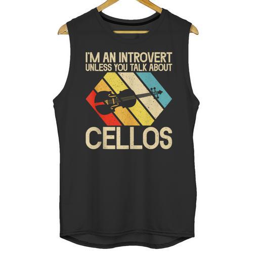 Im An Introvert Unless You Talk About Cellos Unisex Tank Top - Raresse