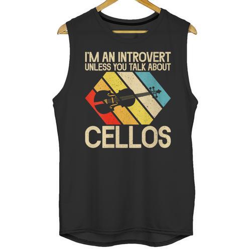 Im An Introvert Unless You Talk About Cellos Unisex Tank Top - Raresse