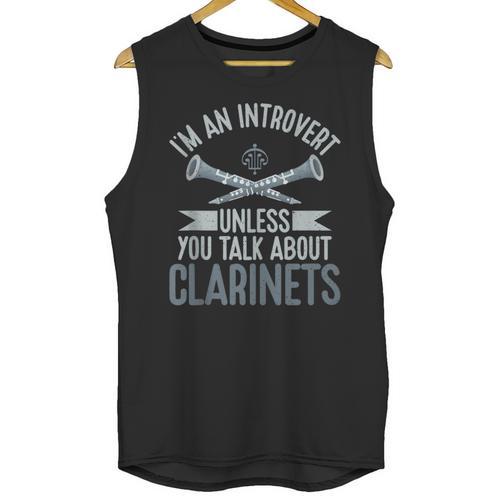 Im An Introvert Unless You Talk About Clarinets Unisex Tank Top - Raresse