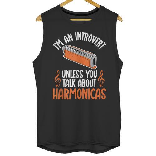 Im An Introvert Unless You Talk About Harmonicas Unisex Tank Top - Raresse