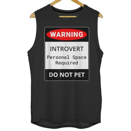 Introvert Warning Danger Do Not Pet Disturb Anti-Social Unisex Tank Top - Raresse
