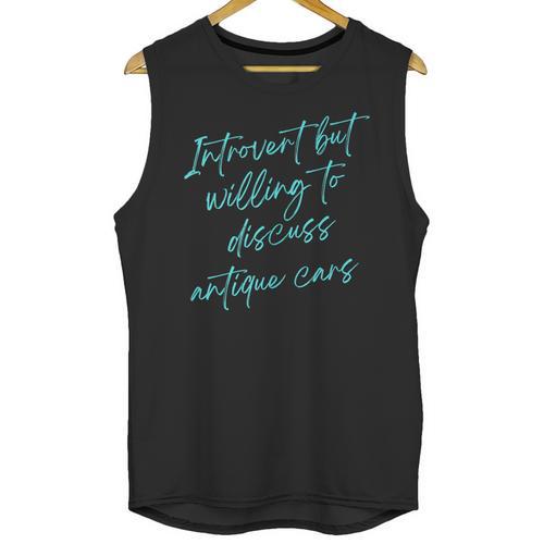 Introvert But Willing To Discuss Antique Cars Unisex Tank Top - Raresse