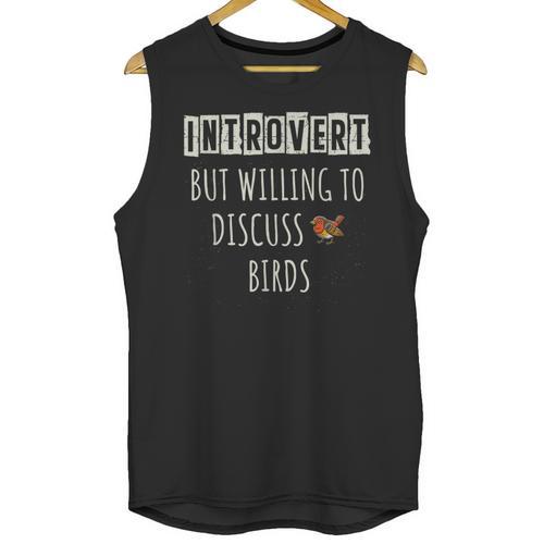 Introvert But Willing To Discuss Birds Bird Watching Birding Unisex Tank Top - Raresse