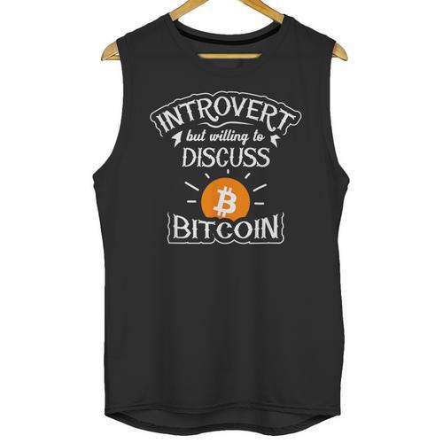 Introvert But Willing To Discuss Bitcoin Crypto Bitcoin Unisex Tank Top - Raresse