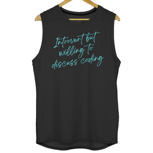 Introvert But Willing To Discuss Coding Unisex Tank Top - Raresse