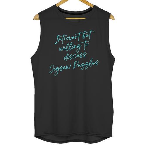 Introvert But Willing To Discuss Jigsaw Puzzles Unisex Tank Top - Raresse
