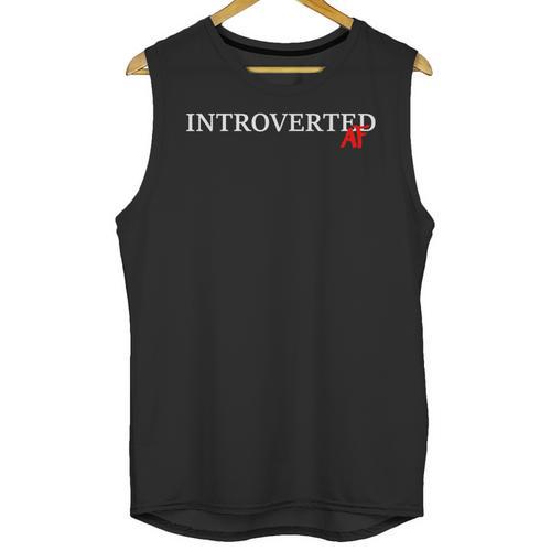 Introverted AF Sarcastic Antisocial Introvert Humor Unisex Tank Top - Raresse