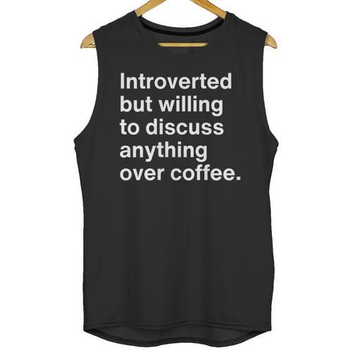 Introverted Coffee Lover Introvert Sarcasm Unisex Tank Top - Raresse