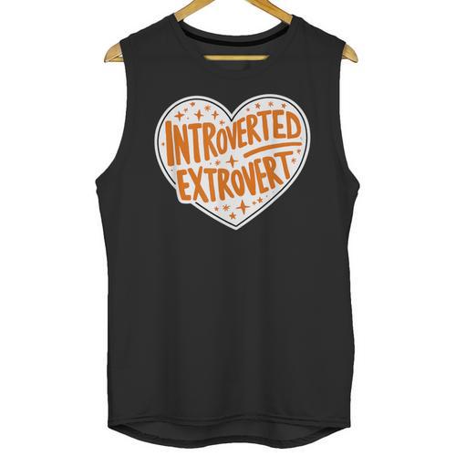 Introverted Extrovert People Hater Calm Peace Lover Unisex Tank Top - Raresse