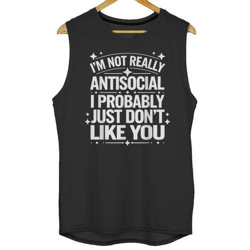 Introverted I'm Not Really Antisocial I Probably Unisex Tank Top - Raresse