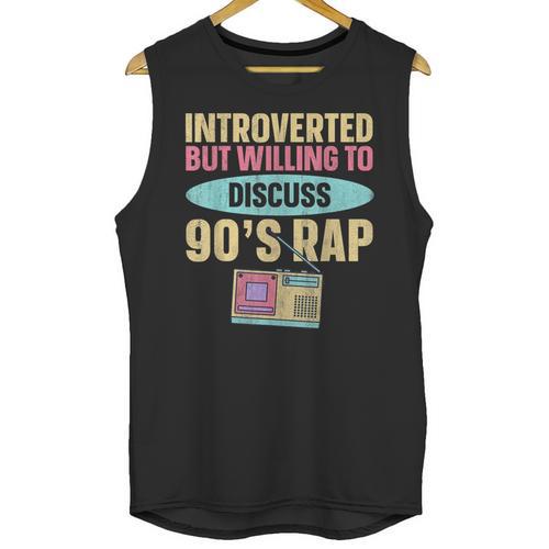 Introverted But Willing To Discuss 90's Rap Unisex Tank Top - Raresse