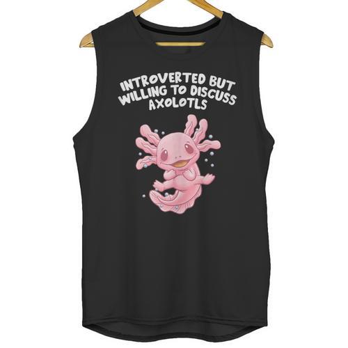 Introverted But Willing To Discuss Axolotl Salamander Unisex Tank Top - Raresse