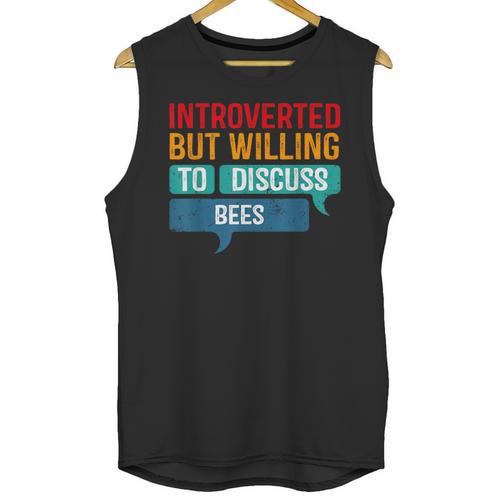 Introverted But Willing To Discuss Bees Unisex Tank Top - Raresse