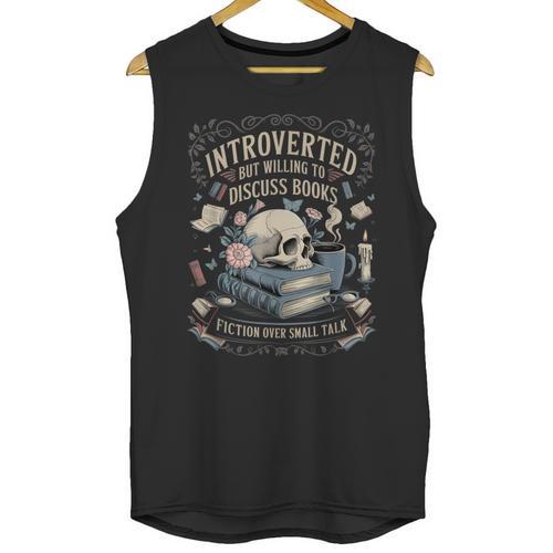Introverted But Willing To Discuss Books Club Cozy Aesthetic Unisex Tank Top - Raresse