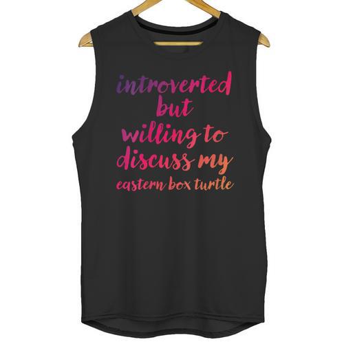 Introverted Willing To Discuss Eastern Box Turtle Introvert Unisex Tank Top - Raresse