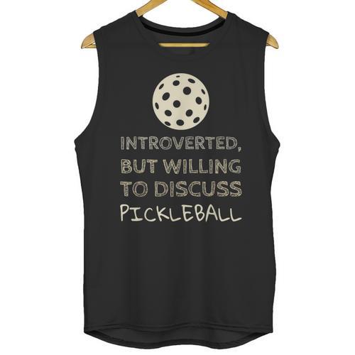 Introverted But Willing To Discuss Pickleball Unisex Tank Top - Raresse