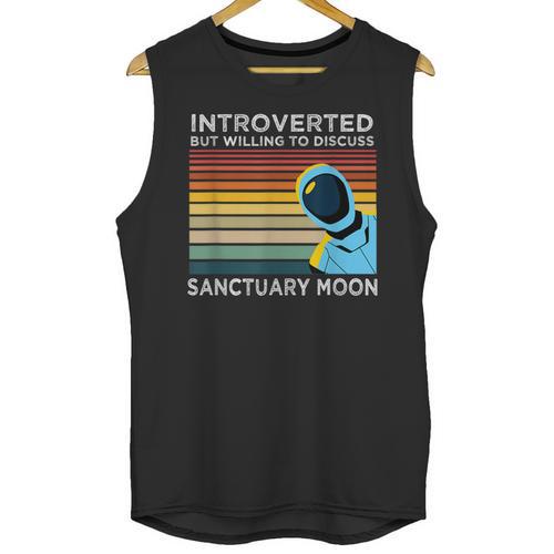 Introverted But Willing To Discuss Sanctuary Moon Unisex Tank Top - Raresse