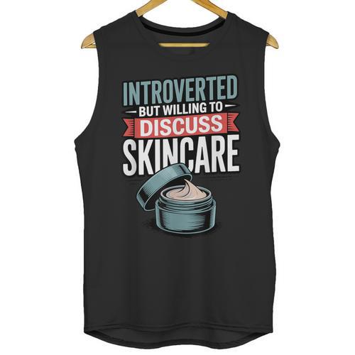 Introverted But Willing Discuss Skincare Unisex Tank Top - Raresse