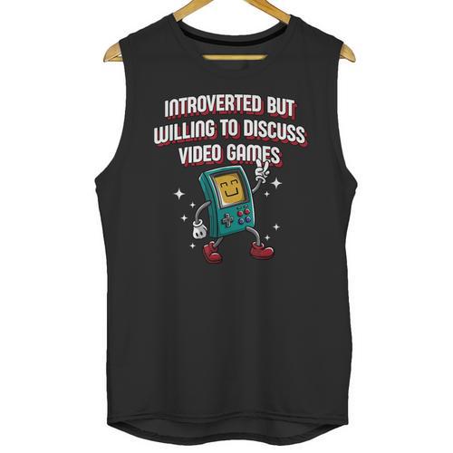 Introverted But Willing To Discuss Video Games Introvert Unisex Tank Top - Raresse
