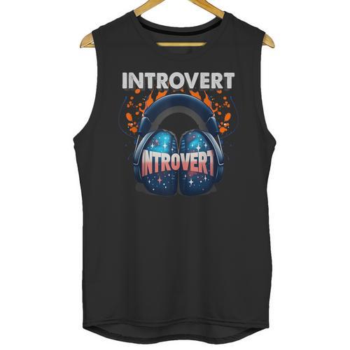Introvert's Best Friend Noise-Canceling Headphones Unisex Tank Top - Raresse