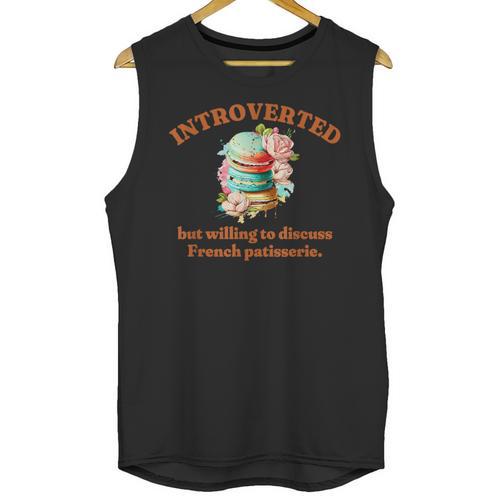 Introvert's Passion For French Patisserie Macarons Unisex Tank Top - Raresse