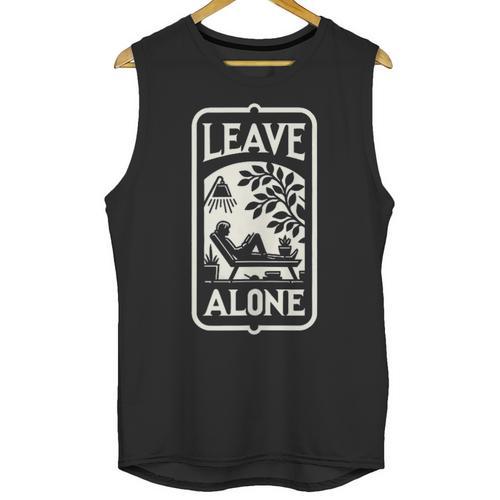Introvert's Peaceful Solitude Graphic Leave Alone Quiet Unisex Tank Top - Raresse