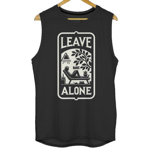 Introvert's Peaceful Solitude Graphic Leave Me Alone Quiet Unisex Tank Top - Raresse