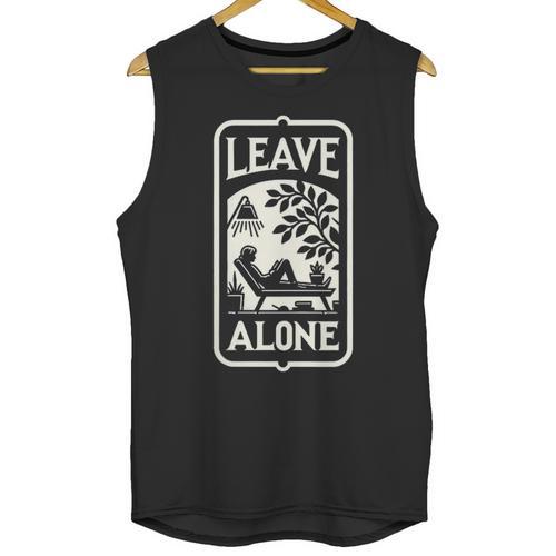 Introvert's Peaceful Solitude Graphic Leave Alone Quiet Unisex Tank Top - Raresse