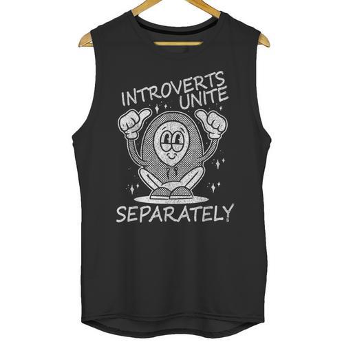 Introverts Unite Anti-Social Shy Person Joke Unisex Tank Top - Raresse