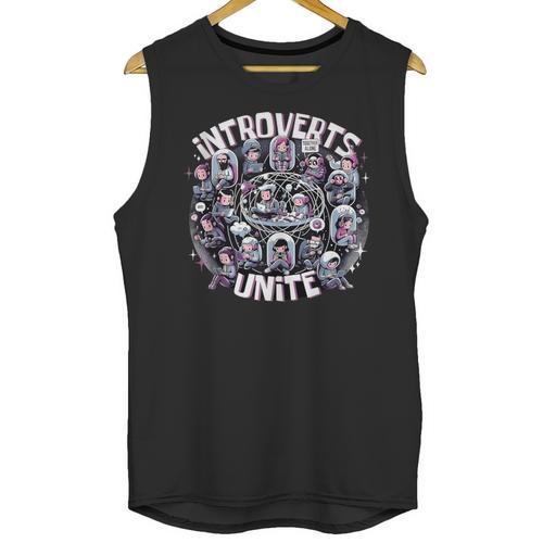 Introverts Unite Quirky Solitude Unisex Tank Top - Raresse